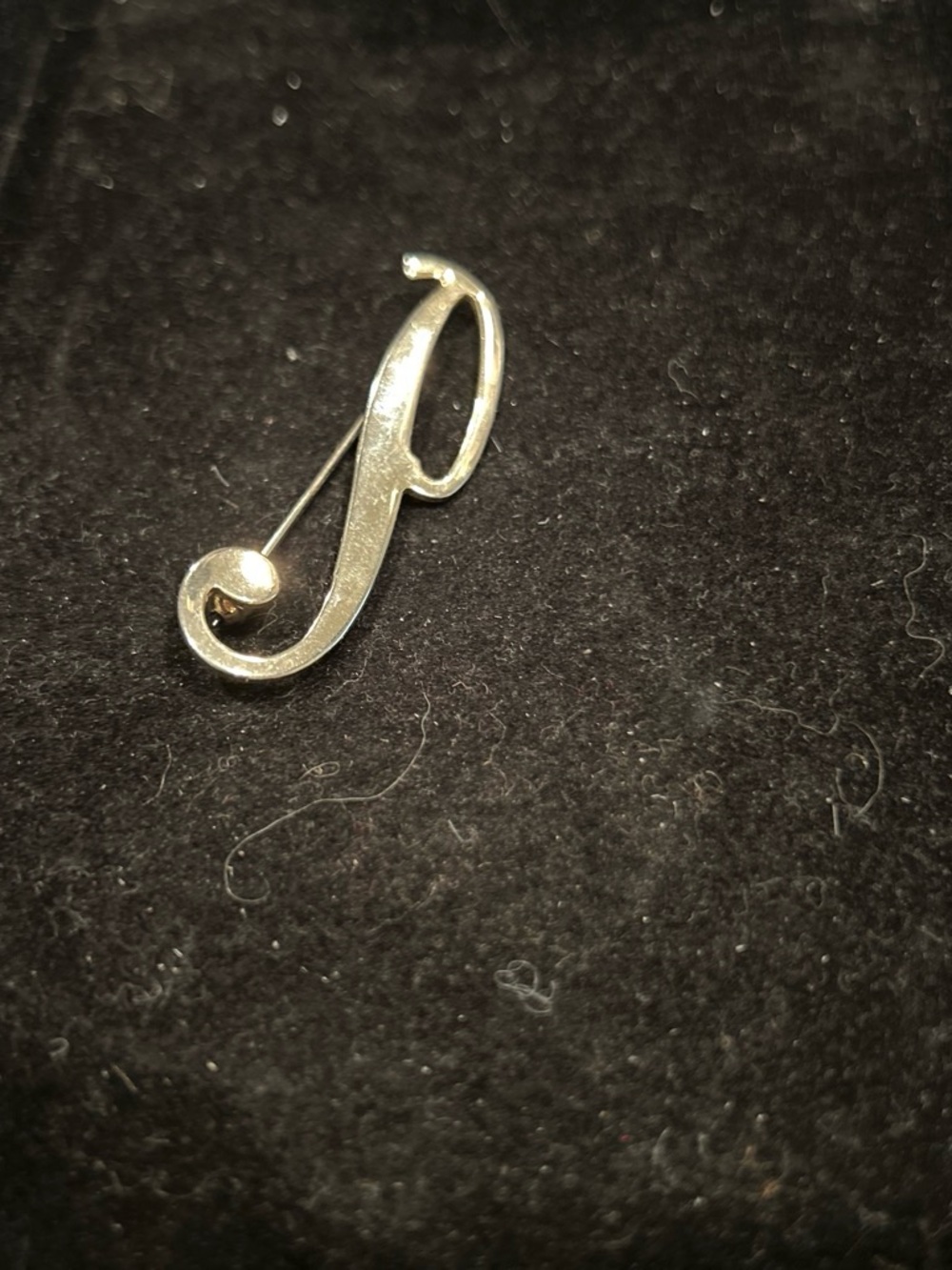 Silver Letter 'J' Lapel Pin - Women Jewelry